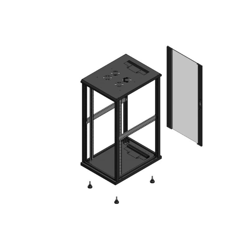 Gigamedia Vloer patchkast SP AR enkel VER EX 19" 26HE 600x800mm Zwart GGM 702668SPPVSEX