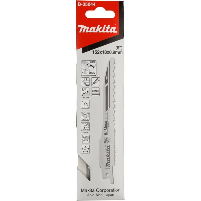 Makita Reciprozaagblad hout kunststof non-ferro metalen staal B-05044