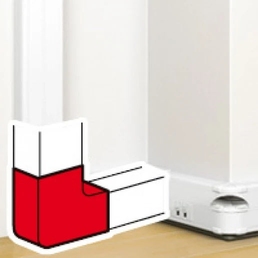 Legrand DLP platte hoek wandgoot met deksel 145x50mm Halogeenvrij Kunststof wit RAL 9003 075644