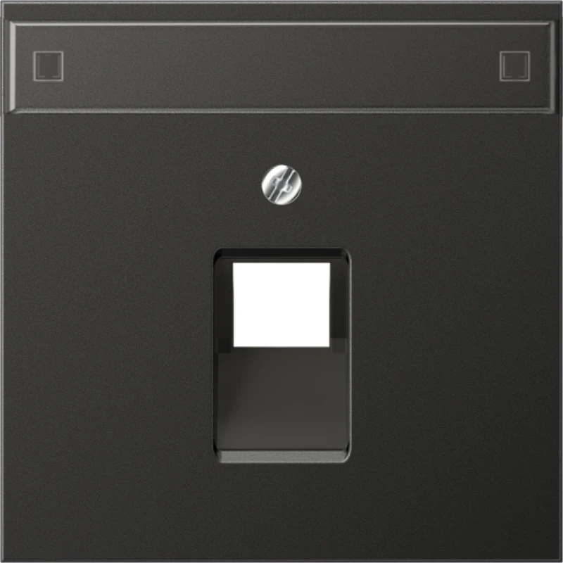Jung LS range afdekking UAE/IAE 1 connector MetaalMet label antraciet AL2969-1NAUAAN