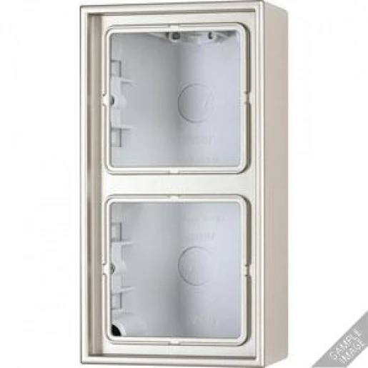 Jung LS range Opbouwbak inbouwschakelmateriaal 2-voudig aluminium Horizontaal en verticaal AL2582A-L