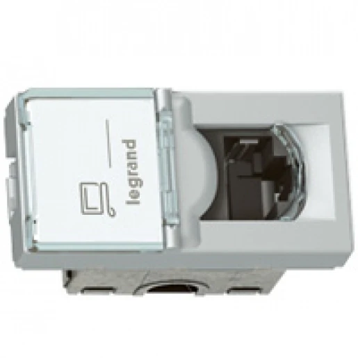 Legrand Mosaic cat6a utp rj45 1mod alu