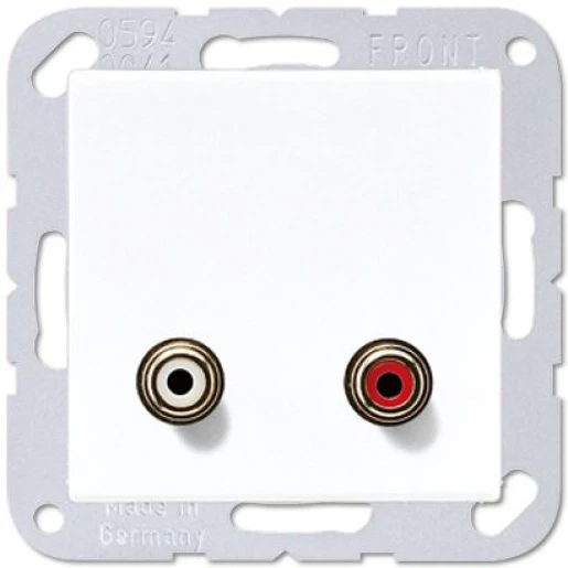 Jung AS/A range afdekking a(s)500 alpine wit cinch audio MAA1021WW