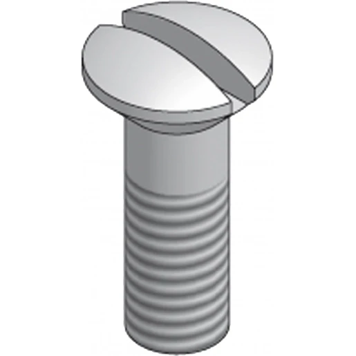 Stago KG281 Schroef (100 stuks) M6x10mm Staal Platte kop Schroefgleuf CSU08462000
