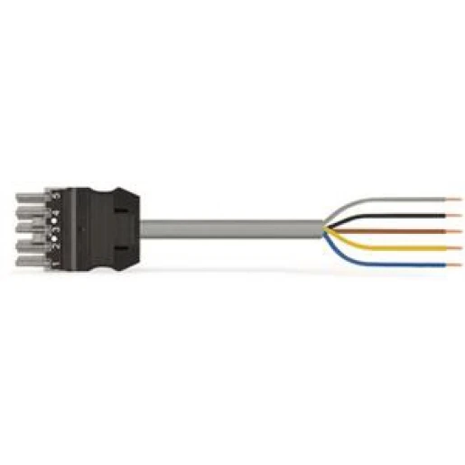 Wago Winsta Patchkabel gebouwinstallatie 5p Contrastekker (female) Vrij kabeluiteinde 4000mm