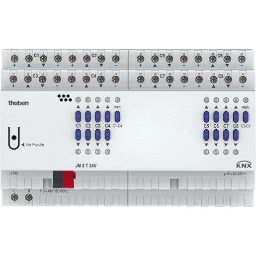 Theben KNX jaloezieactor 24V 4-voudig (JM 4 T 24V KNX)