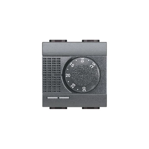 Bticino KAMERTHERMOSTAAT ELEKTRONISCH LIVINGLIGHT ANTRACIET 2A 2MODULES