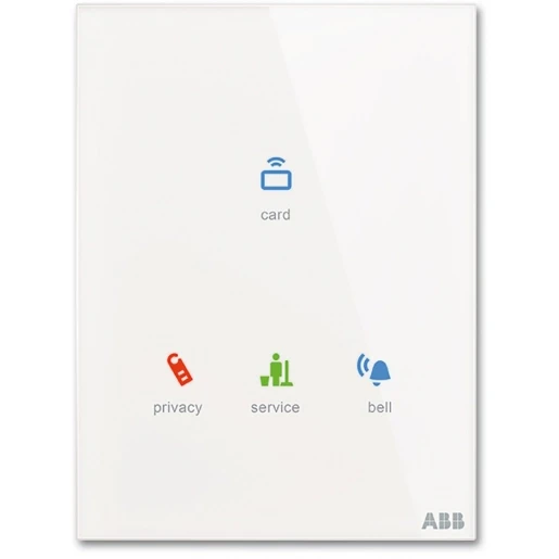 ABB Busch-Jaeger Tacteo Kamer buitensensor + kaartlezer KNX 3-voudig wit met tekstv IP20 2CKA006300A1597