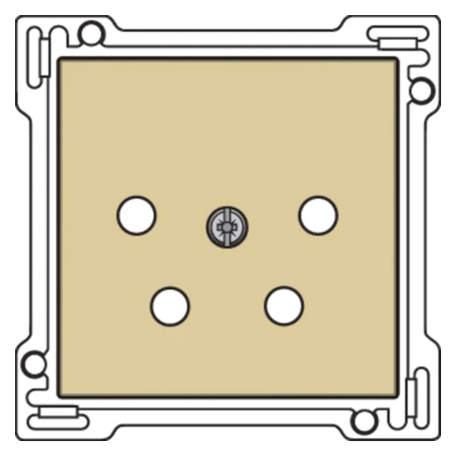 Niko Pure Centraalplaat telefoon NL Centraalplaat 1 connector Zonder label goud 221-69010