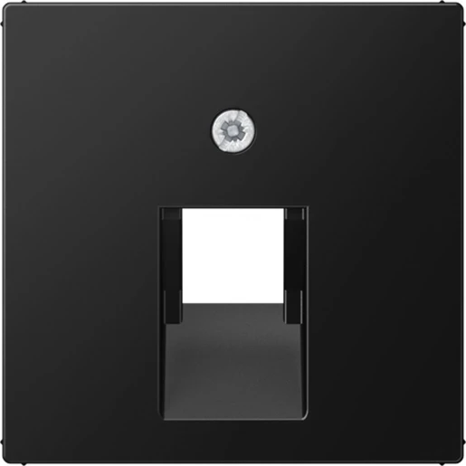 Jung A range centraalplaat- (onderdeel) afdekking a500 UAE/IAE 1 connector Zonder label zwart A569-1BFPLUASWM