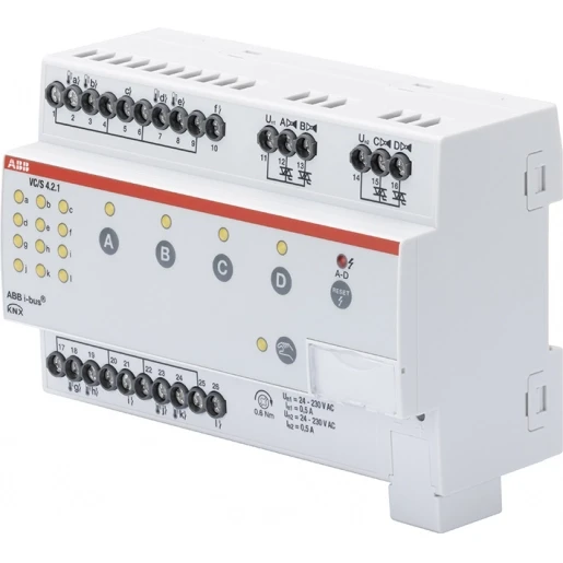 ABB Busch-Jaeger I-Bus KNX Klepaandrijving controller Climaeco MDRC KNX 4-voudig 24 - 230V 2CDG110217R0011