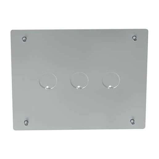 HPL Multibox inzetraam voorzien van 3x uitbreekpoort Ø20mm