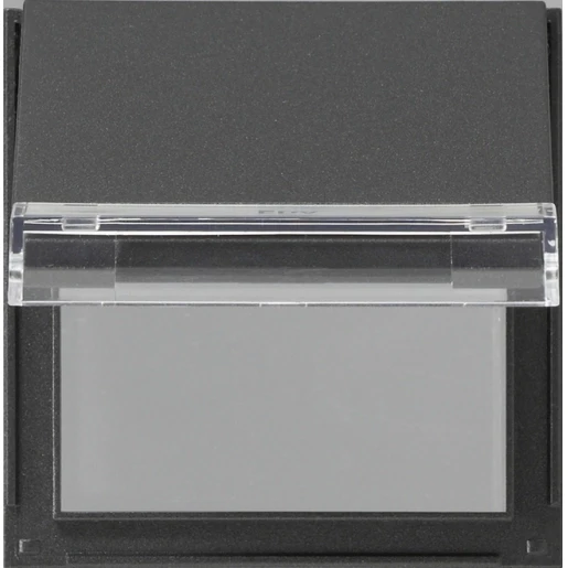 Gira TX_44 adapterraam kd Met tekstveld klapdeksel antraciet RAL 7016 068067