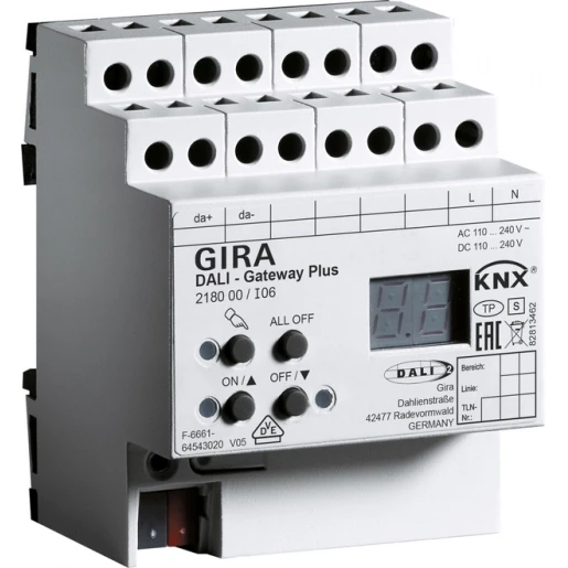 Gira dali gateway plus knx din-rail 218000