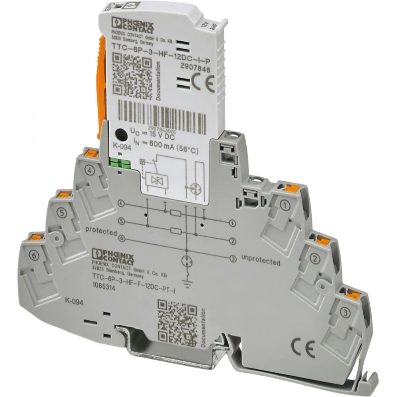 Phoenix Contact TTC-6P-3-HF-F-12DC-PT-I Overspanningsbeveiliging