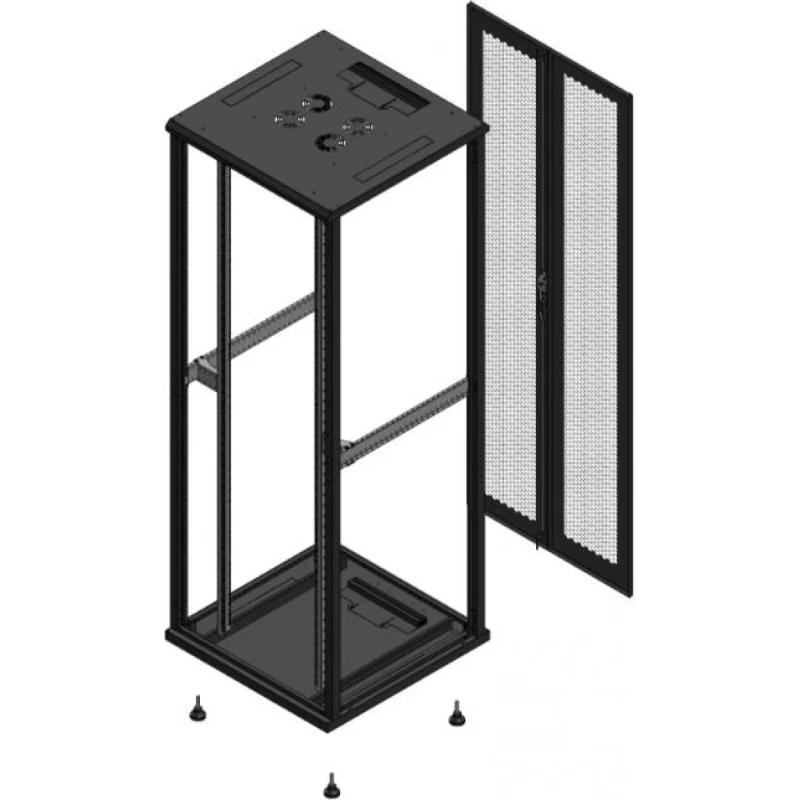 Gigamedia Vloer patchkast SP AR dubbel PER EX 19" 47HE 800x800mm Zwart GGM 704788SPPPDEX