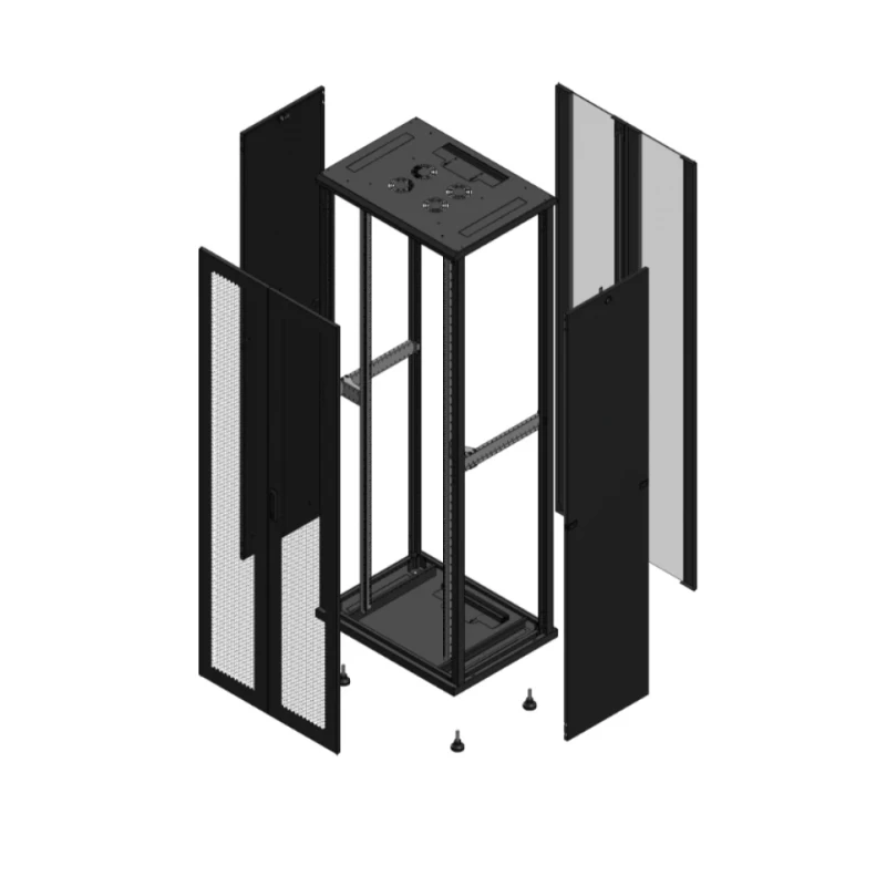 Gigamedia Vloer patchkast AV dubbel PER AR dubbel VER 19" 47HE 800x600mm Zwart GGM 704786PPDPVD