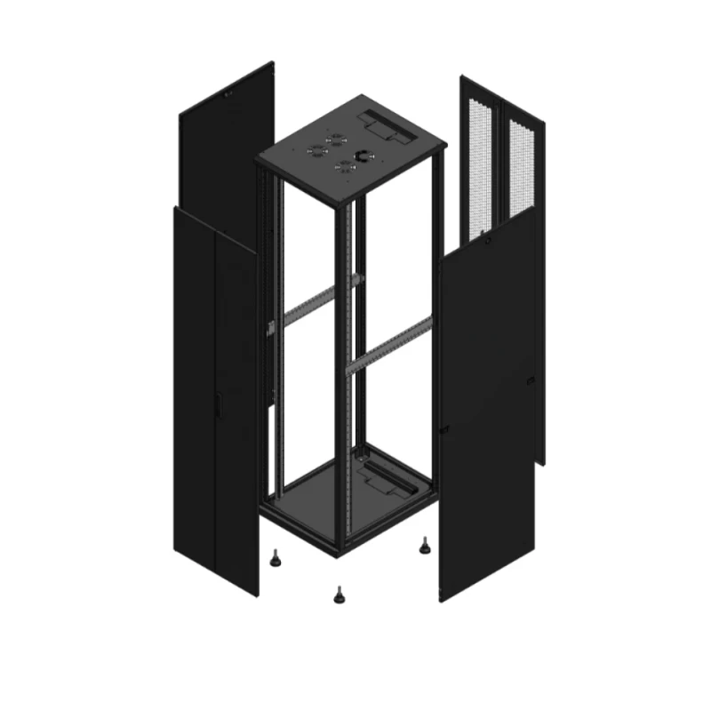 Gigamedia Vloer patchkast AV dubbel TOL AR dubbel PER 19" 47HE 600x800mm Zwart GGM 704768PTDPPD