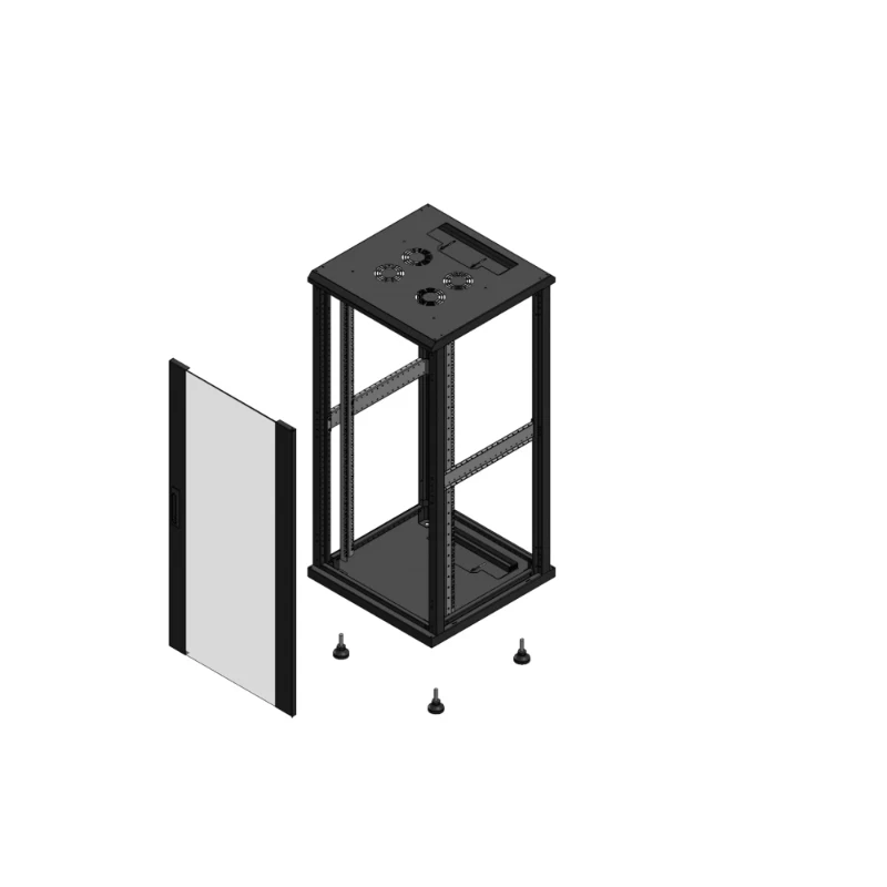Gigamedia Vloer patchkast AV enkel VER SP EX 19" 26HE 600x600mm Zwart GGM 702666PVSSPEX