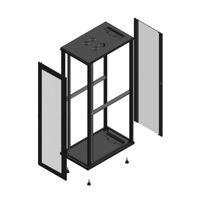 Gigamedia Vloer patchkast AV enkel PER AR enkel VER EX 19" 42HE 600x1000mm Zwart GGM 7042610PPSPVSEX