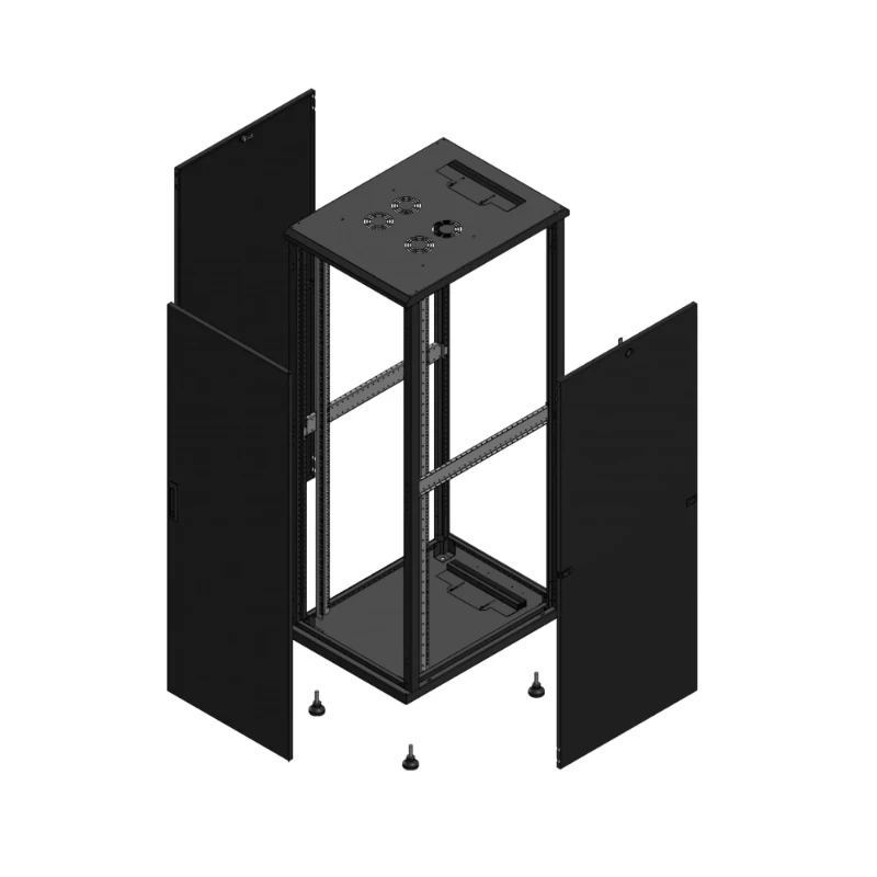 Gigamedia Vloer patchkast AV enkel TOL SP 19" 36HE 600x800mm Zwart GGM 703668PTSSP