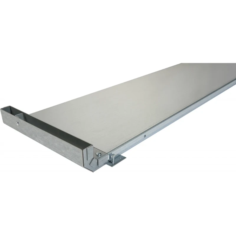 OCS vloergoot via stijgstuk 90 graden 350x18mm 2 compartimenten staal 33.75.025