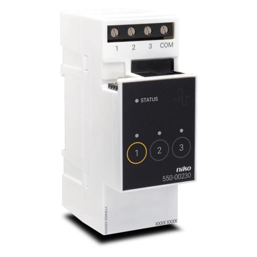 Niko Home Control Analoge sensormodule 0-10V DIN-rail 3-voudig 550-00230