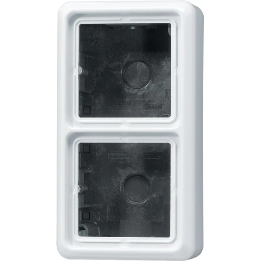 Jung CD range opbouwkap cd500 2-voudig wit Horizontaal en verticaal CD582AW