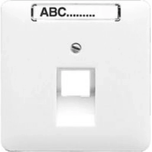 Jung CD range centraalplaat cat3 cd500 Modular-Jack 1 connector Met label wit CD569-1NWEWW