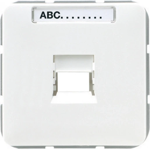 Jung CD range centraalplaat 6we/8we cd500 Modular-Jack 1 connector Met label wit CD569-1WEWW