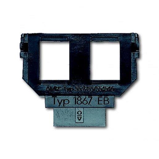 ABB Busch-Jaeger Balance, SI, Solo, carat, Alpha, Im Inzetplaat 216000-2/216005-4 Bedieningselement 2 connectoren Zonder label antraciet 2CKA001764A0182