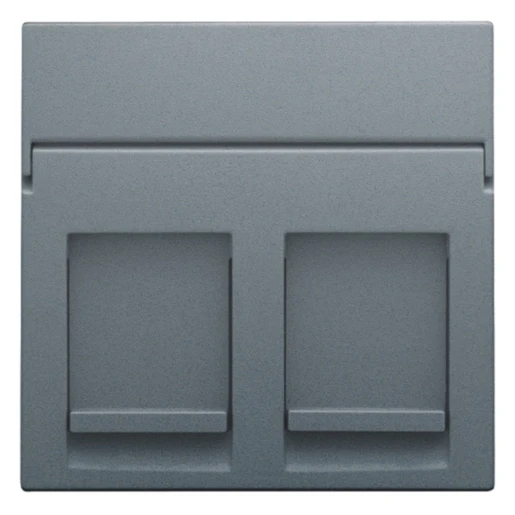 Niko Pure Centraalplaat data RJ Modular-Jack Centraalplaat 2 connectoren Zonder label grijs 220-65200