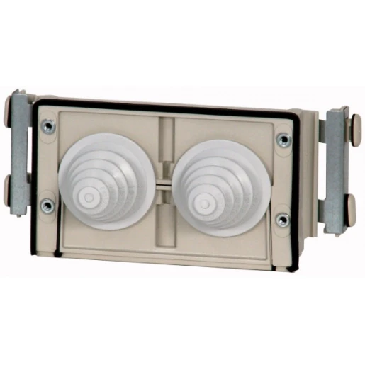 Eaton xEnergy Kabelflens 2 kabels Kunststof 250x70x70mm Flens grijs RAL 7035 057621