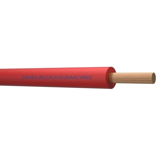 Draka VMDS 90C Montagedraad 1x1mm² PVC 90°C rood 100M Doos 132740D3