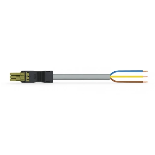 Wago Serie 891 Patchkabel gebouwinstallatie 3p Contrastekker (female) Vrij kabeluiteinde 3000mm