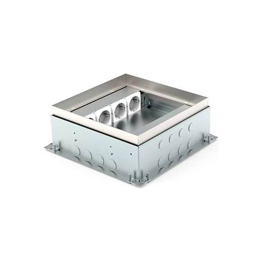 HPL vloerdoos instort 80mm 4xWCD+8xData-uitsp.- RVS T25ZR IP54 deksel