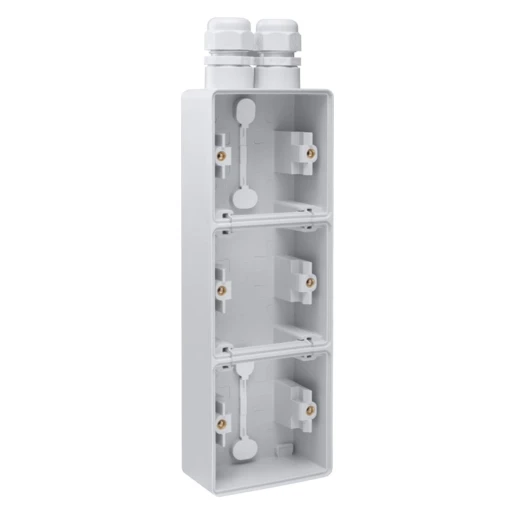 Niko New Hydro Opbouwdoos 3-voudig grijs Verticaal 700-84352