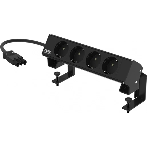 HPL Indesq Wandcontactdoos Opbouw (stucwerk) RA 4V Zwart