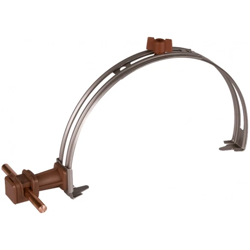 Dehn Roof conductor holder adj.stst w.dehnsnap h 36mm plastic brown f.rd