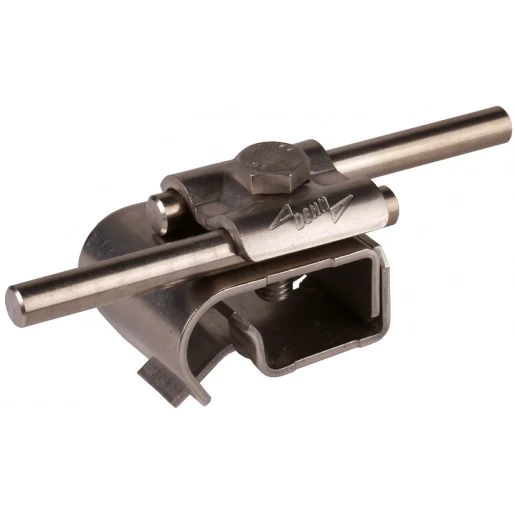 Dehn Gutter clamp stst f.bead 16-22mm with double cleat for rd 8-10mm