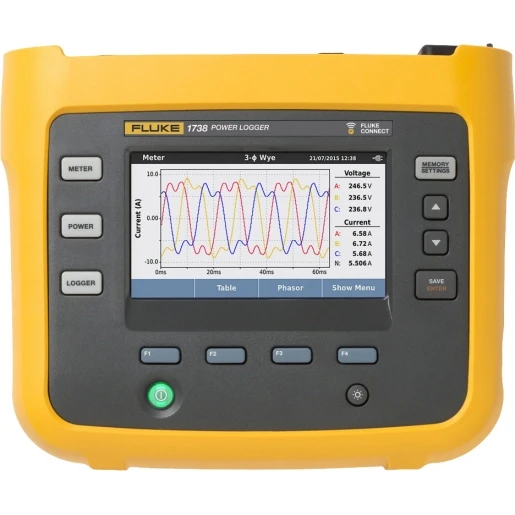 Fluke Draagbare power logger (exclusief stroomtangen) 0 - 1000V 4588378