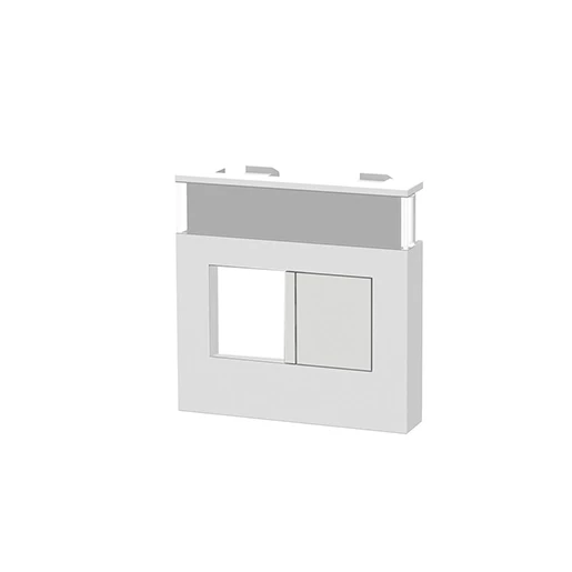 HPL Inzetplaat universeel (INDESQ) Modulair element voor schakelmateriaal 2 connectoren Label in tussenring inklikbaar wit 262.2422-3
