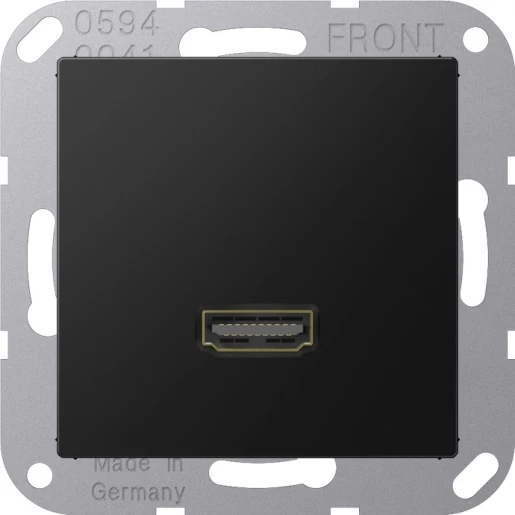 Jung A range afdekking a500 matzwart 1x hdmi MAA1112SWM