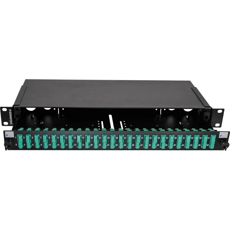 Gigamedia Preloaded 1U patchpaneel 24 SC duplex OM4 erika violet