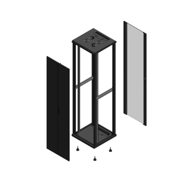 Gigamedia Vloer patchkast AV dubbel TOL AR enkel VER EX 19" 47HE 600x600mm Zwart GGM 704766PTDPVSEX