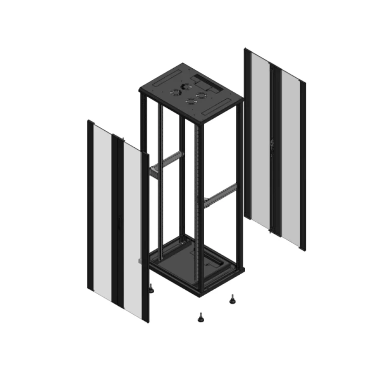 Gigamedia Vloer patchkast AV dubbel VER AR dubbel VER EX 19" 42HE 800x600mm Zwart GGM 704286PVDPVDEX