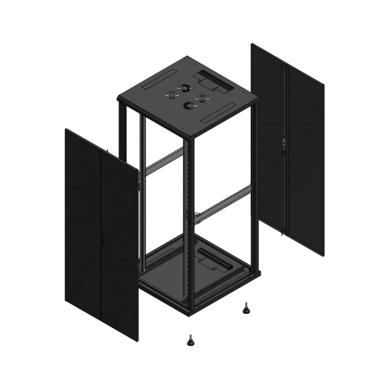 Gigamedia Vloer patchkast AV dubbel TOL AR dubbel TOL EX 19" 36HE 800x800mm Zwart GGM 703688PTDPTDEX
