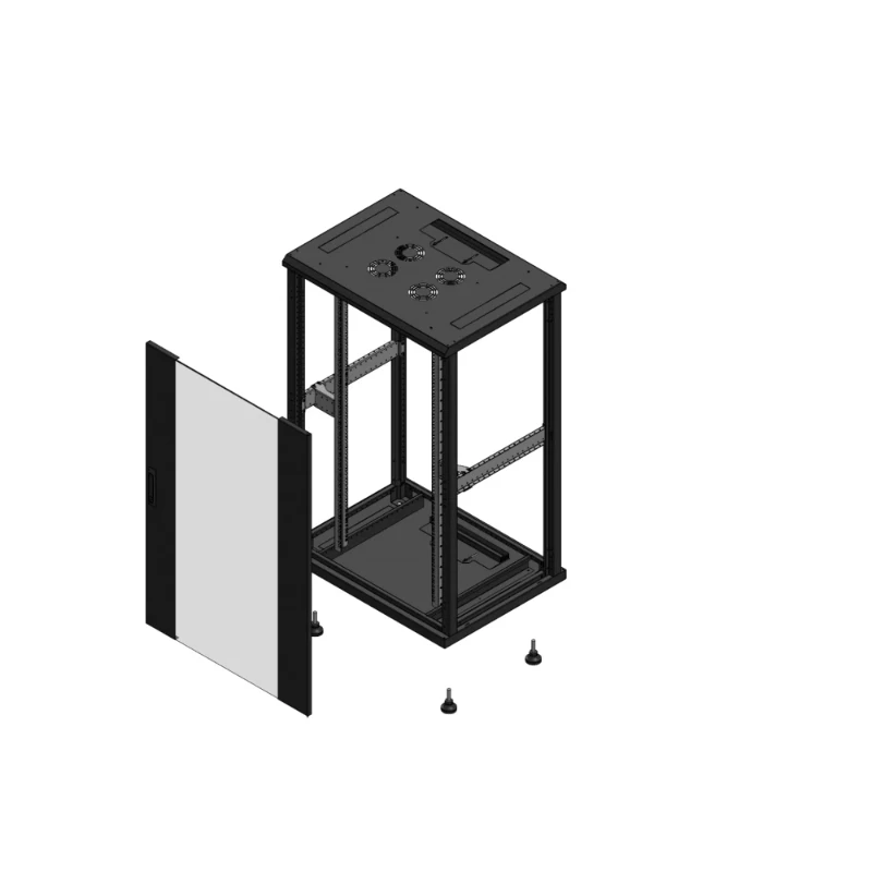 Gigamedia Vloer patchkast AV enkel VER SP EX 19" 26HE 800x600mm Zwart GGM 702686PVSSPEX