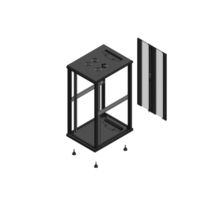 Gigamedia Vloer patchkast SP AR dubbel VER EX 19" 26HE 600x800mm Zwart GGM 702668SPPVDEX