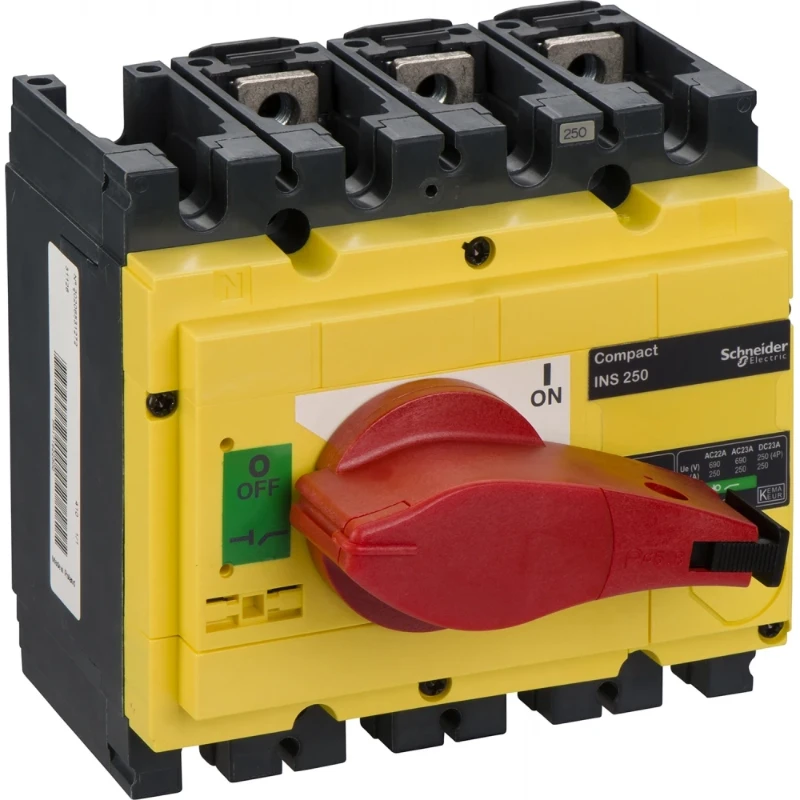 Schneider Electric COMPACT INS250 3P LASTSCH ROOD/GEEL
